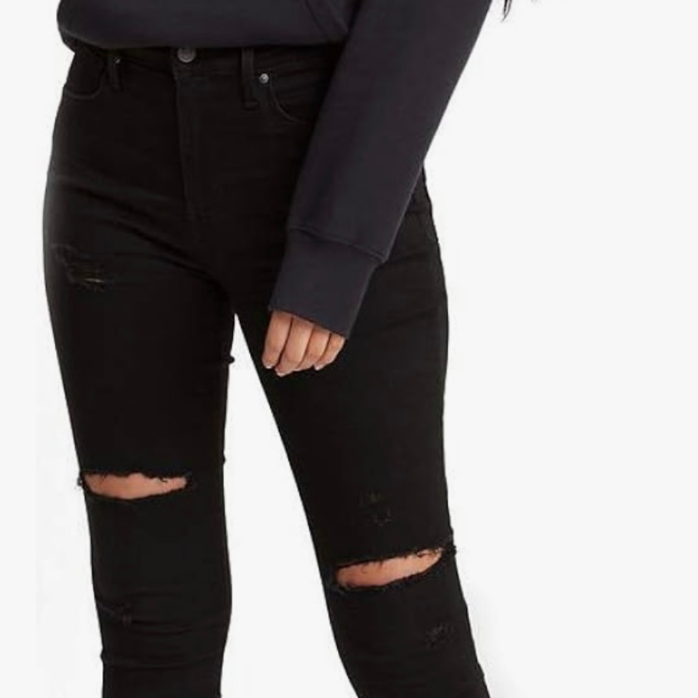 Levi’s 720 Super Skinny Black Ripped Jeans (size 31)